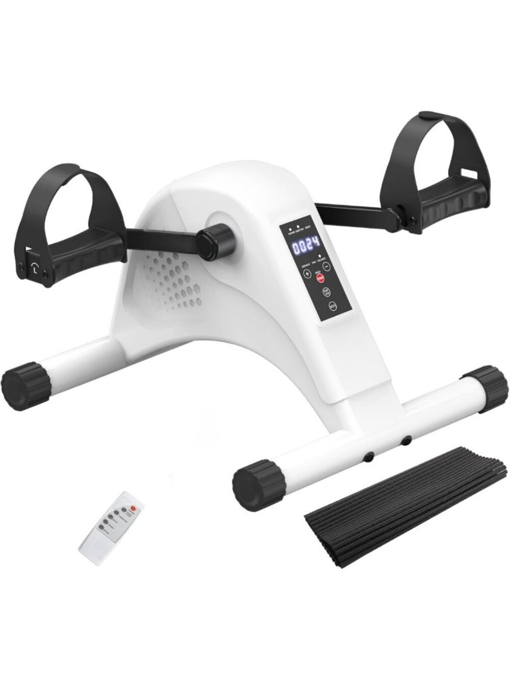 Quiet Mini Exercise Bike Under Desk - 12 Levels, LCD Display, Leg & Arm Therapy